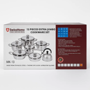 Set de Ollas Swisshome de Acero Quirúrgico con Tetera 13 Piezas